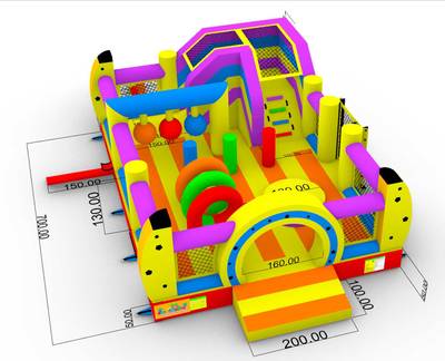 Коммерческий надувной батут «Затерянный остров», 10*9*6 м