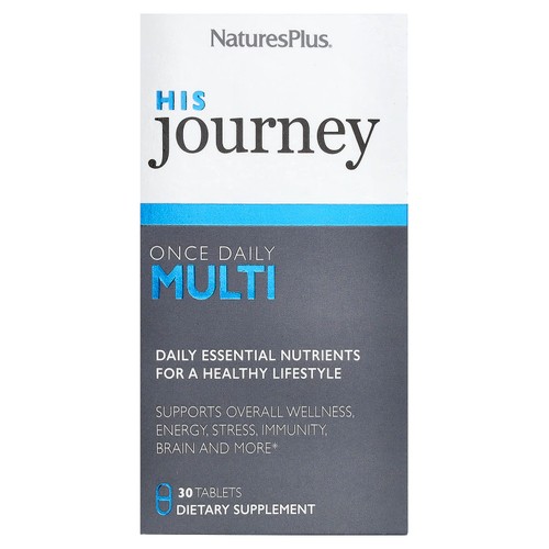 NaturesPlus, His Journey, Once Daily Multi, 30 таблеток