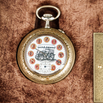 Карманные часы URANIA с гравированным посеребренным корпусом