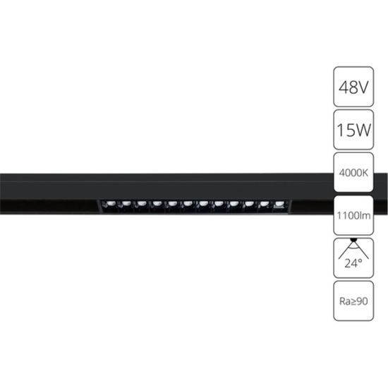 A4634PL-1BK СВЕТИЛЬНИК ПОТОЛОЧНЫЙ LINEA 48В 15Вт 1100Лм 4000К 90+ 24°
