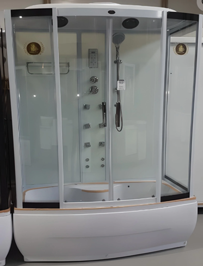 Душевая кабина прямоугольная 850*1500*2150 мм SRGF-110W Белая