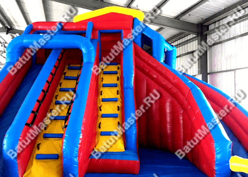 Надувной водный батут с бассейном «Колумбия» 6*6*4 м