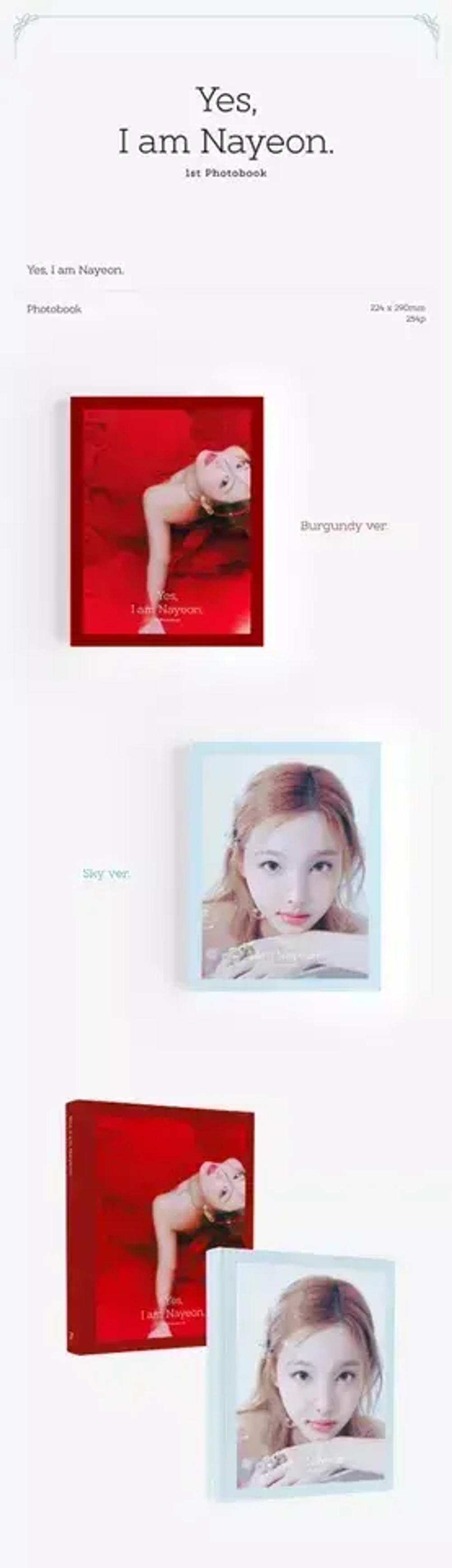 Фотобук NAYEON TWICE - Yes, I am Nayeon. (Burgundy ver.) новый, без заводской плёнки
