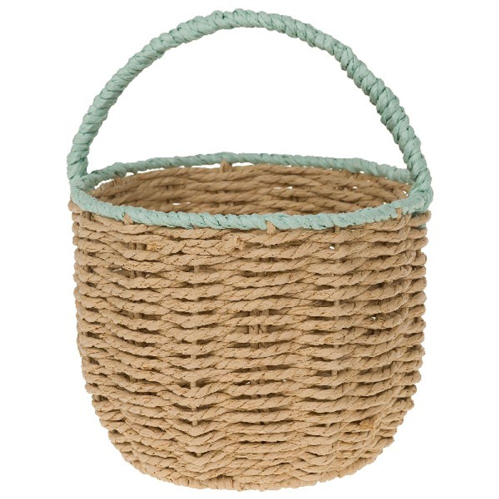 Корзина плетеная "Кант светлый" (бумага) D19xH15см (Натуральный)