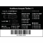 Набор Kraftform Kompakt Turbo i 1 VDE WERA 05057484001