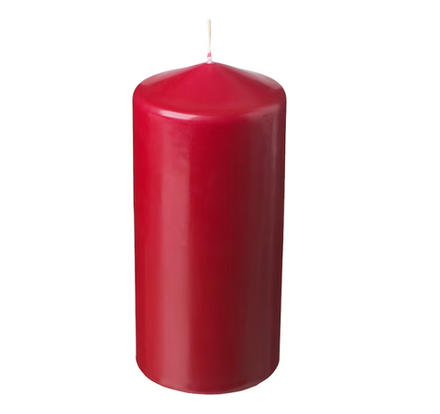 ФЕНОМЕН FENOMEN Свеча без запаха 14 см, красная