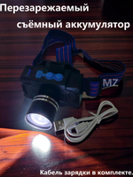 Фонарь налобный яркий HG-663A Zoom headlight