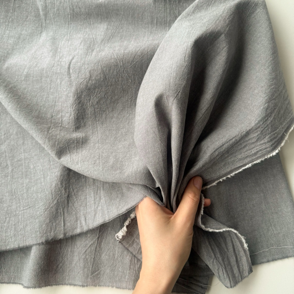 Вареный хлопок 250см. Пепельный