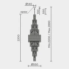 Подвесная люстра MODELUX ML.900.35 GD