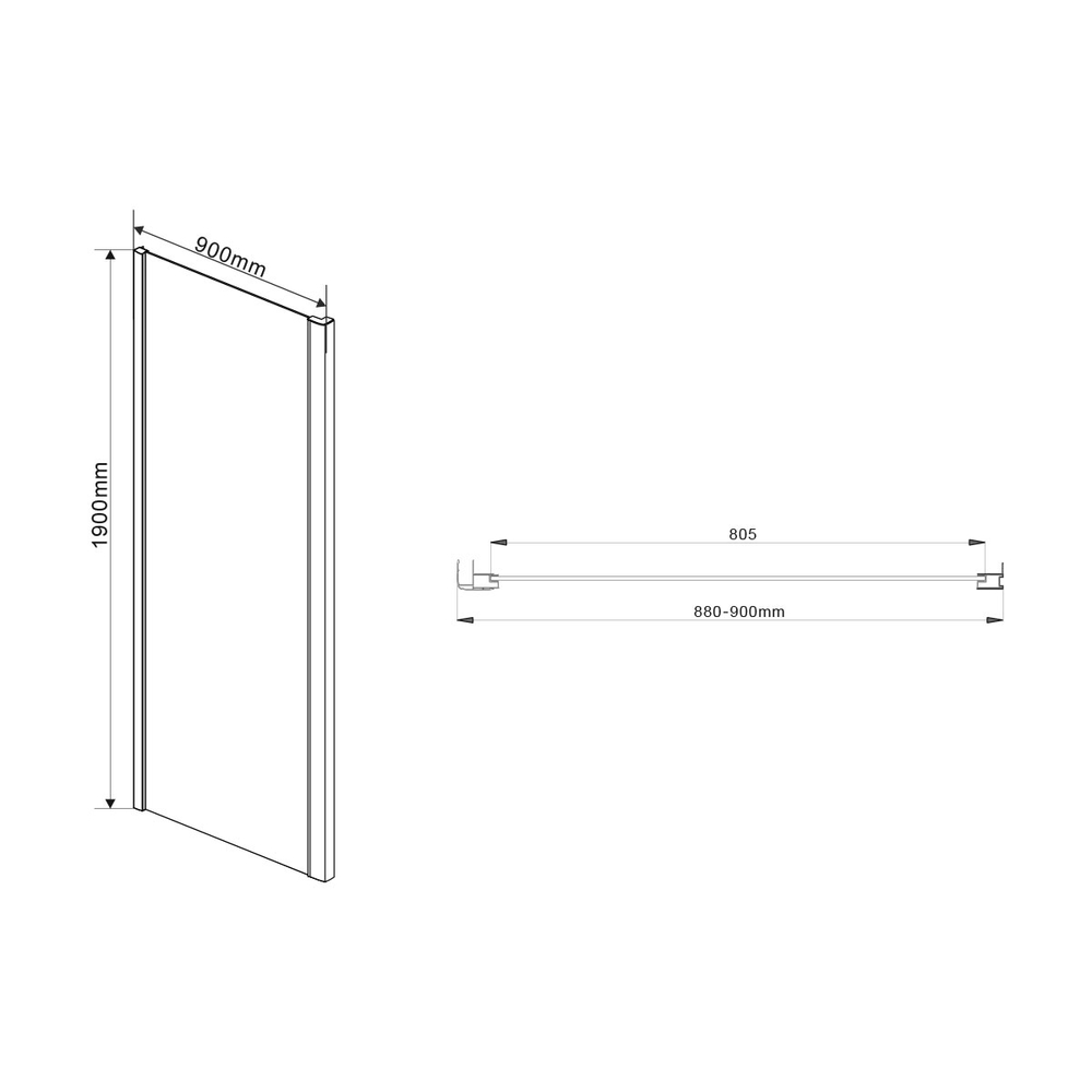 Душевой уголок Интра (Intra) Vincea VSR-1I708090CL, 700/800*900, хром, стекло прозрачное
