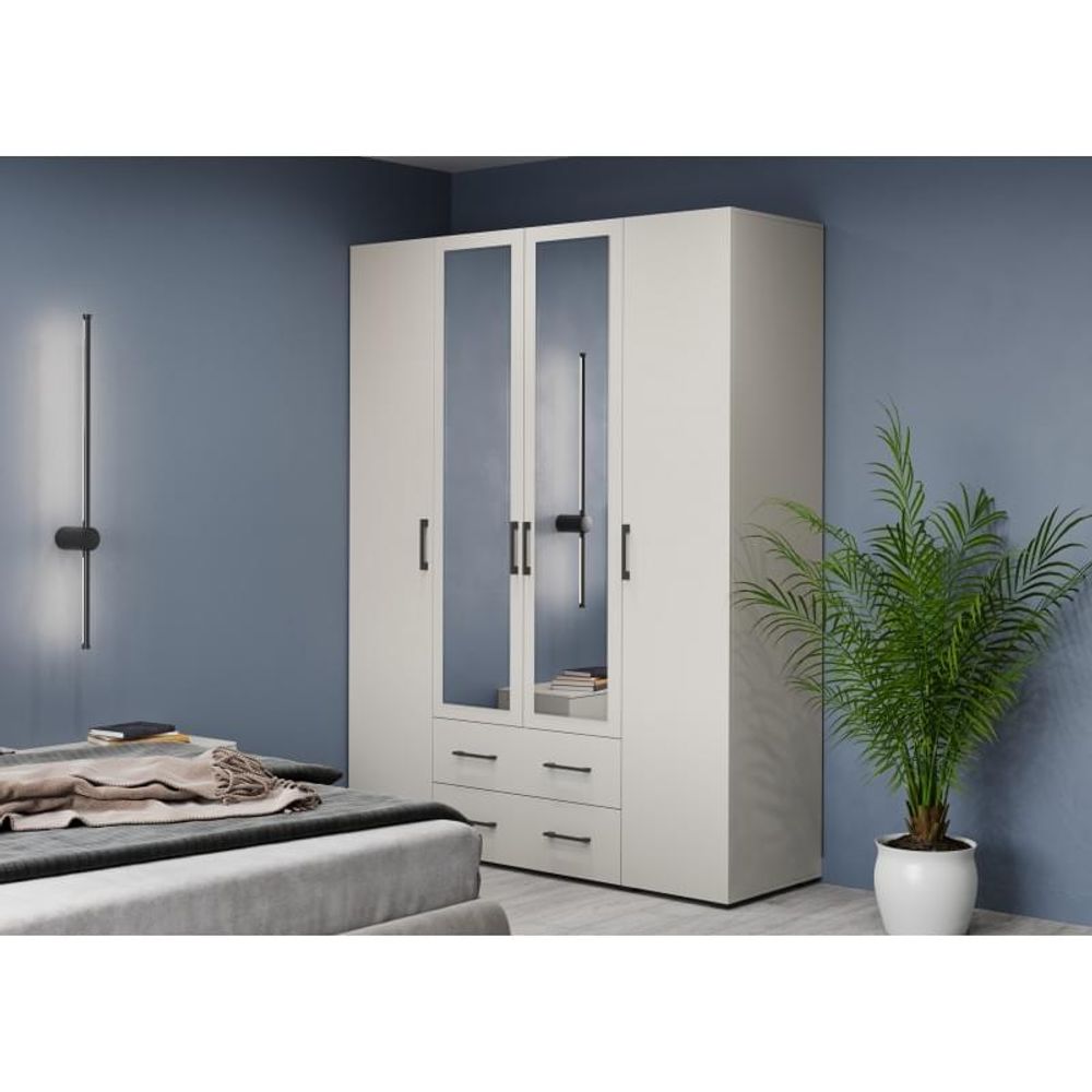 Шкаф четырехстворчатый "Ева" Е43, ЛДСП, МОДЕРИУМ, г. Ижевск (Анкор темный/Анкор светлый)