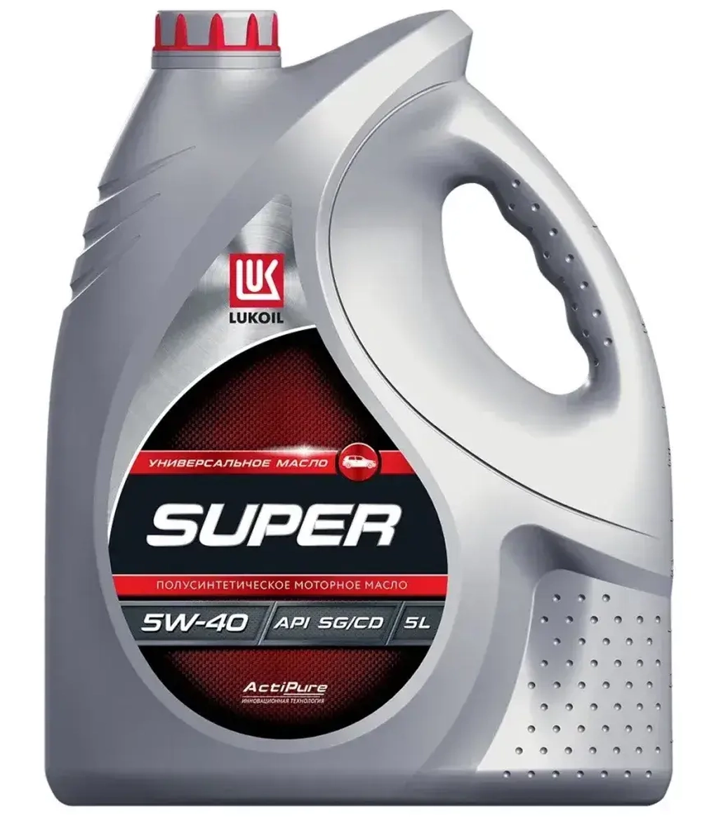 Масло моторное Лукойл супер LUKOIL SUPER 5W-40 SG/CD полусинтетическое 5л