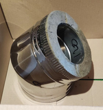 Колено-сэндвич 135°, 120/200 мм нерж. (AISI 409-1 мм./430-0,5 мм.), ECOFLUE