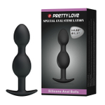 Анальная втулка для ношения со смещенным центром тяжести Silicone Anal Balls (Цвет: черный)