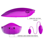 Лиловое виброяйцо с удобным пультом управления вибрацией