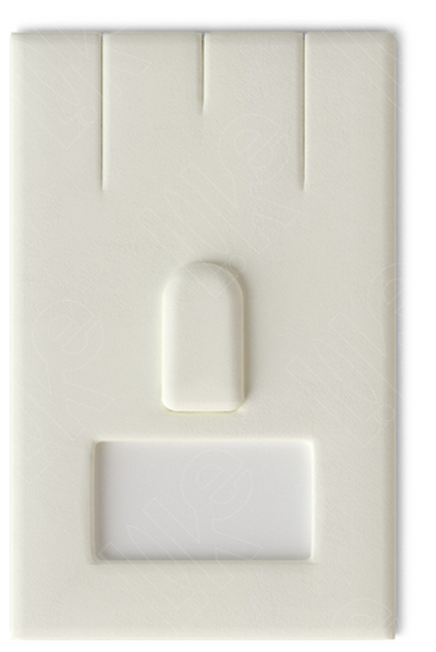 Вкладыш 13/наклонный/для гарнитура/2 прорези сверху/язычок/окошко для бирки/прорезь для нитки