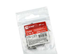 Штыревой втулочный изолированный наконечник EKF PROxima НШвИ 0,75-8 50шт. nhvi-0.75-8