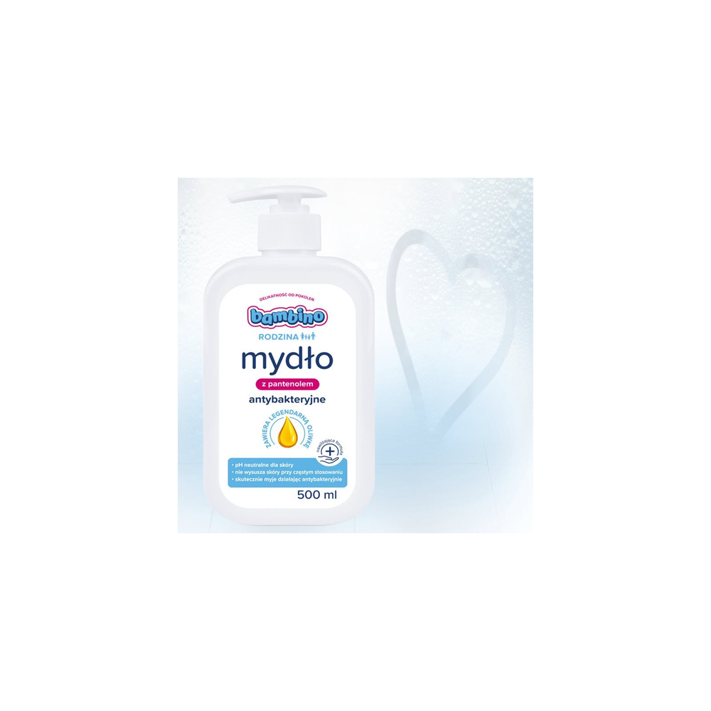 Bambino Family Antibacterial Soap - очищающее жидкое мыло для рук /  Antibacterial 500  ml  / GTIN 5900017076386
