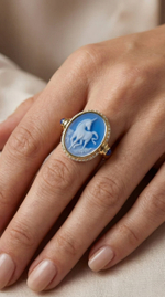 Кольцо «Единорог» с камеей