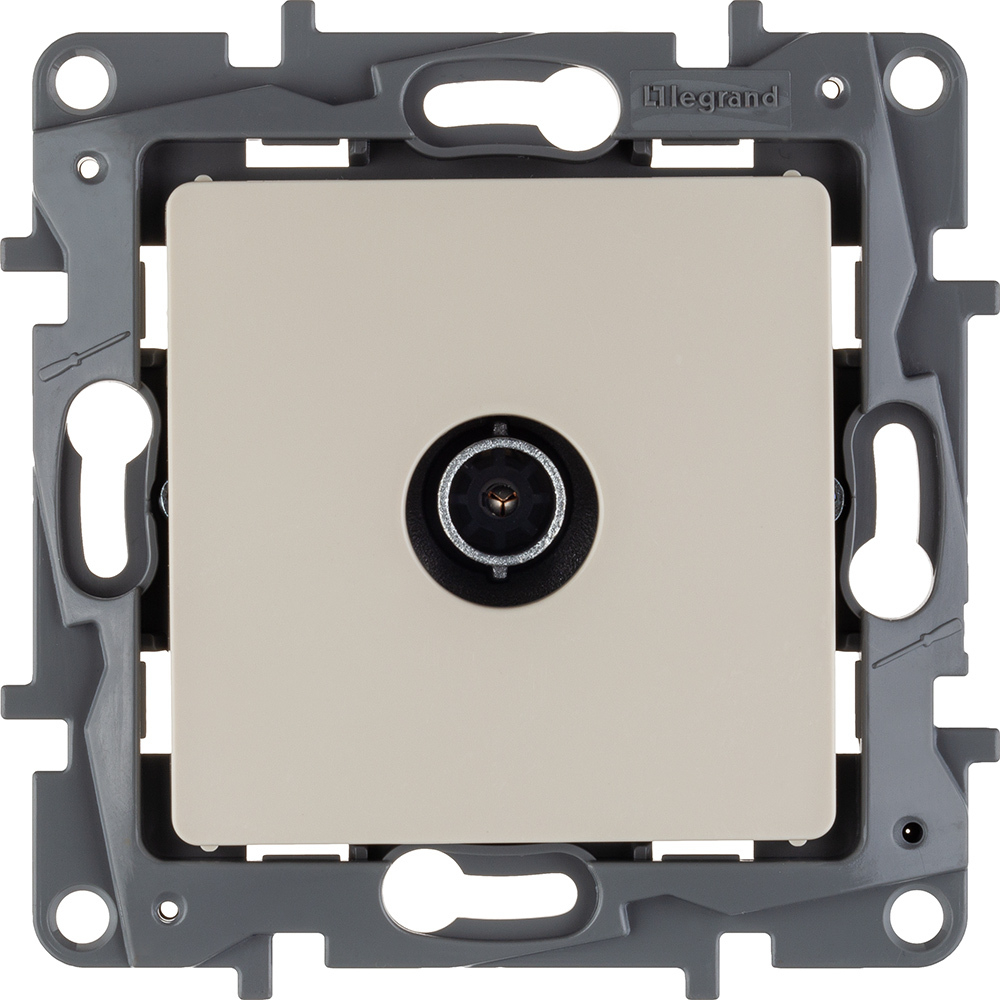 Розетка TV (телевизионная) "звезда" - слоновая кость ETIKA Legrand