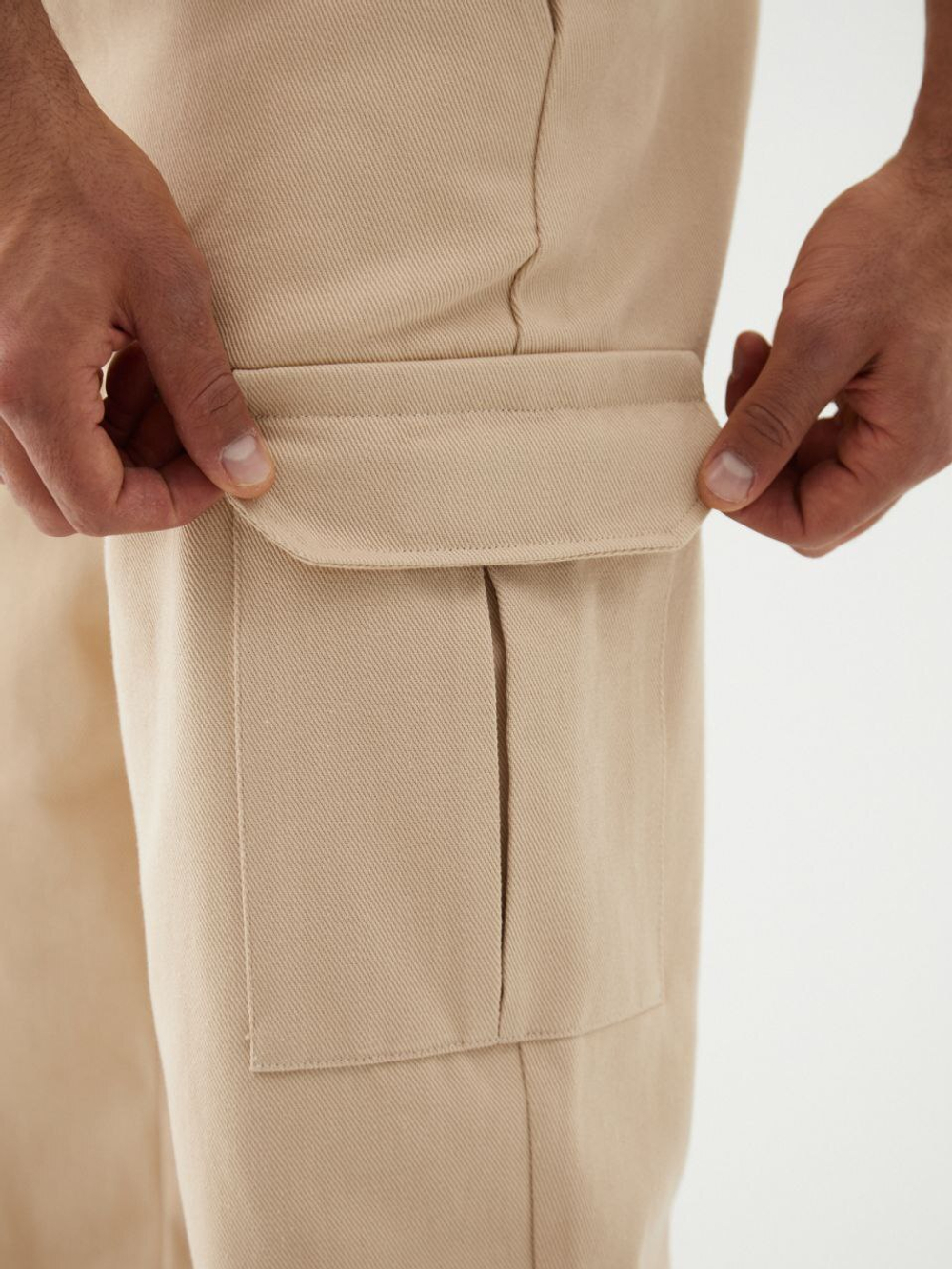 Джоггеры карго хлопковые. Песок