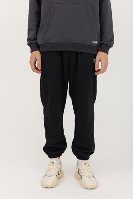 Трикотажные брюки KUL'TURA Oversize Basic Чёрный Флис