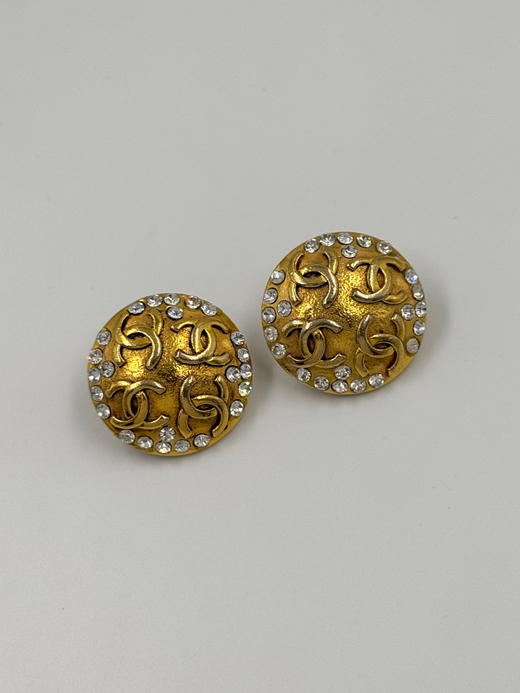 Клипсы с кристаллами Chanel