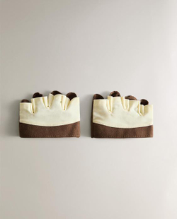 ZARA HOME НАБОР СПОРТИВНЫХ ПЕРЧАТОК (2 ШТ.), КОРИЧНЕВЫЙ