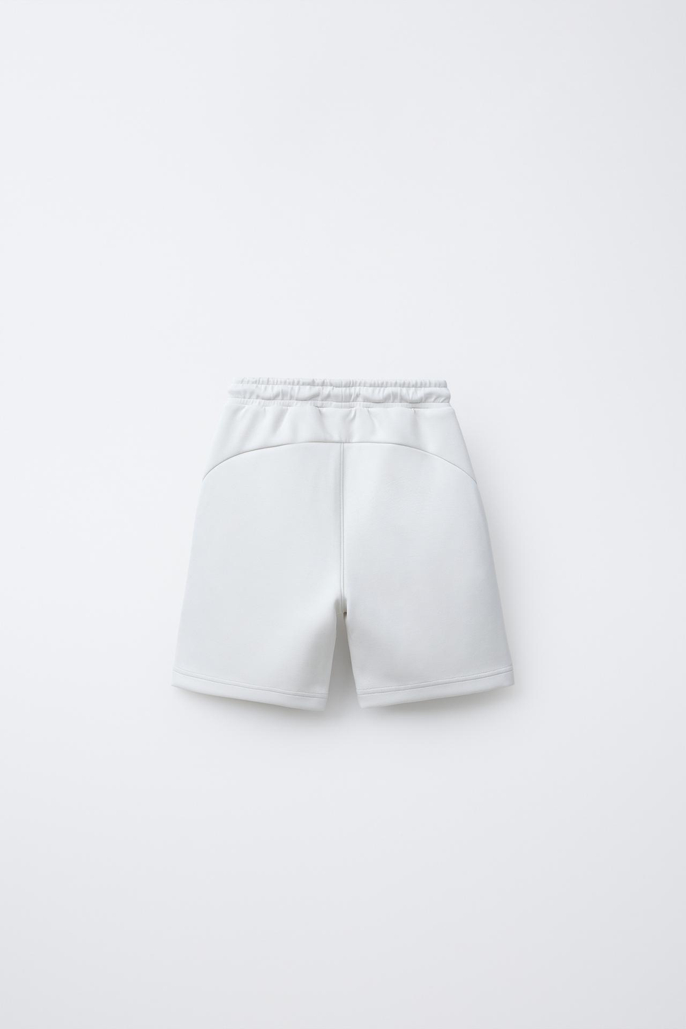 ZARA ШОРТЫ В СПОРТИВНОМ СТИЛЕ, ЭКРЮ