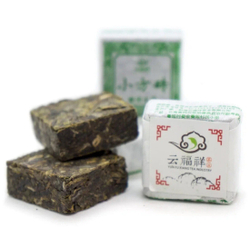 59271 Чай прессованный зеленый  Пуэр Шэн "Зелёный Кубик" сяо фан