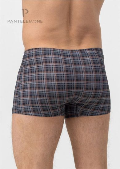 Трусы мужские боксеры Pantelemone PMH-1443, клетка коричневая