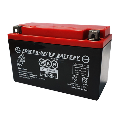 Аккумулятор WBR SMT / WBR MT 12-8 (YT7B-BS, YT9B-BS, YT7B-4)