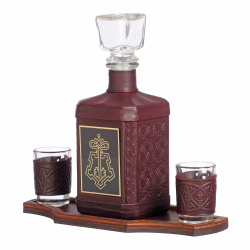 Графин «Вневедомственная охрана-1» с накладкой из стали