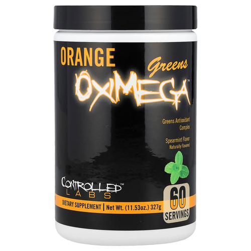 Controlled Labs, Orange OxiMega, комплекс с антиоксидантами из зелени, мята, 327 г (11,53 унции)