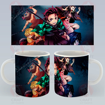 Кружка "Клинок, рассекающий демонов - команда"