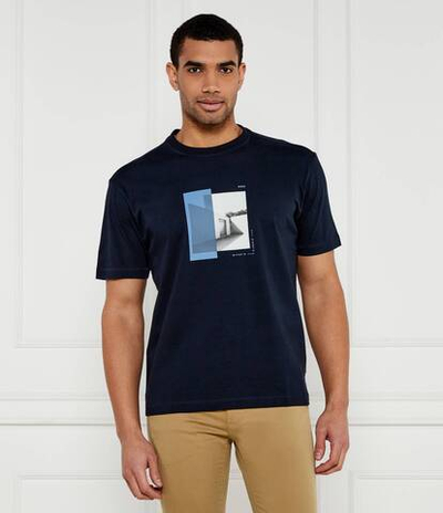 Футболка Te_Barragan BOSS ORANGE - темно-синий(50534919)