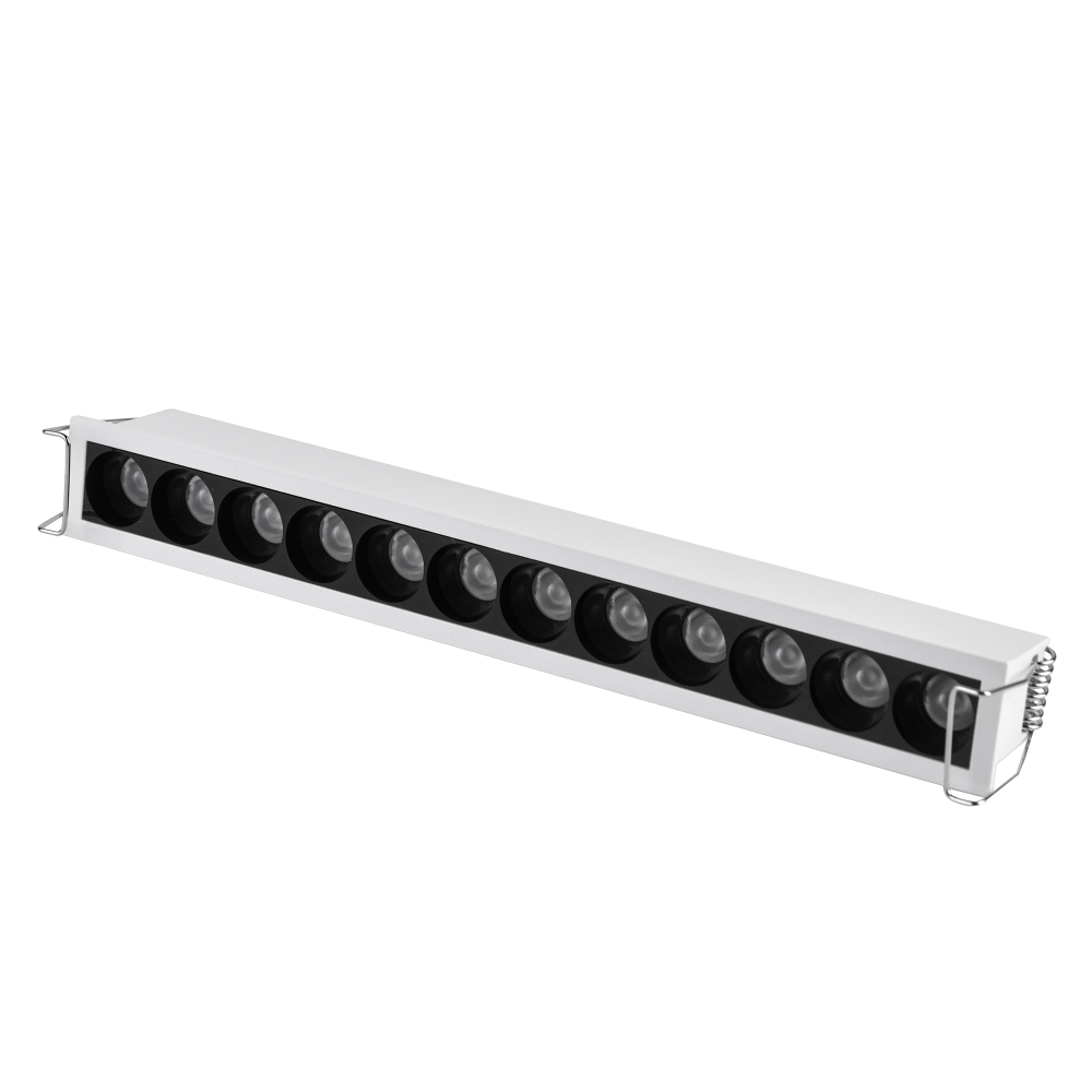 ST762.542.12 Св-к встр. белый LED 1*12W 4000K 1 200Lm Ra 90 24° IP20 L240xW30xH36 170-240V