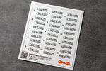 Modern Russian vehicle registration plates 1/72 (3D decal)