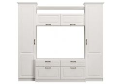 Модульная гостиная Ливерпуль белый / ясень ваниль НМ-1012-100 комплектация 2