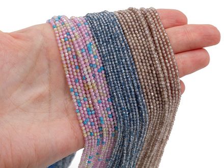 Фианиты 1,8мм, огранка (нить бусин)