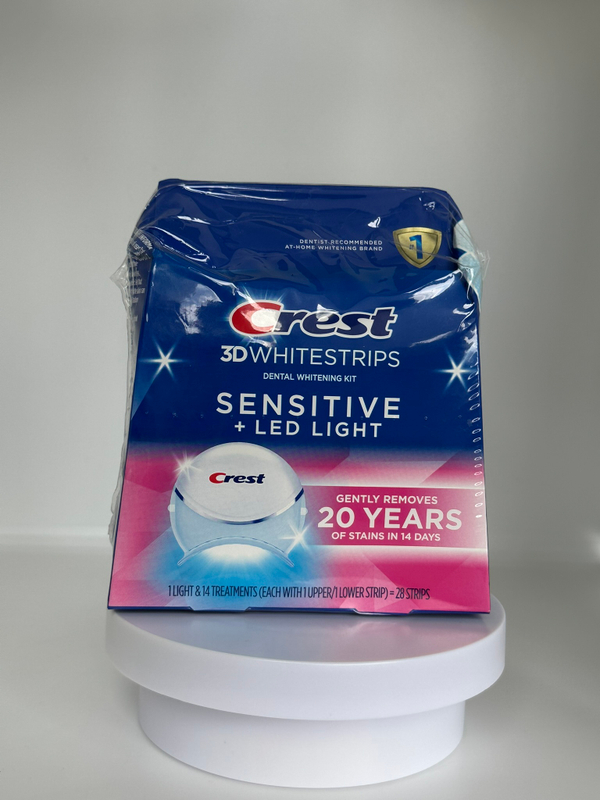 Отбеливающие полоски для зубов Crest 3D Whitestrips Sensitive Plus LED Light (Уценка)