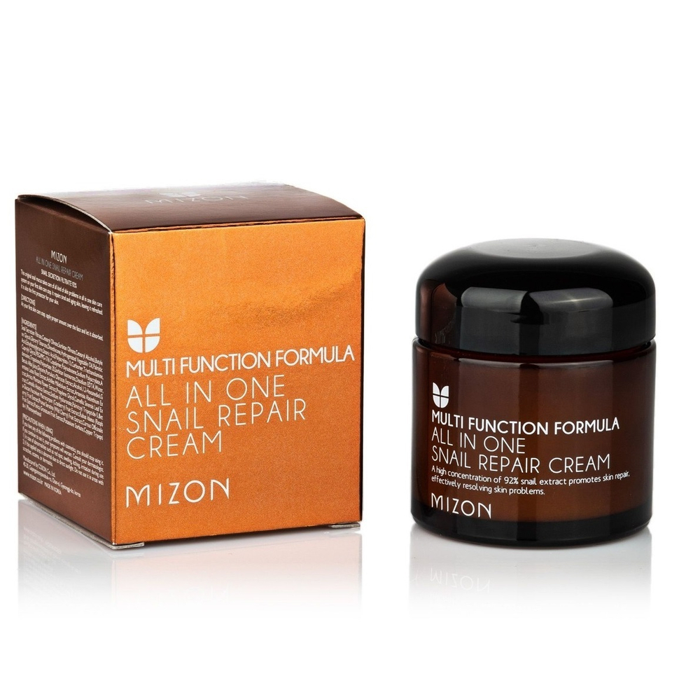 Восстанавливающий крем для лица с муцином улитки Mizon All In One Snail Repair Cream, 75 мл