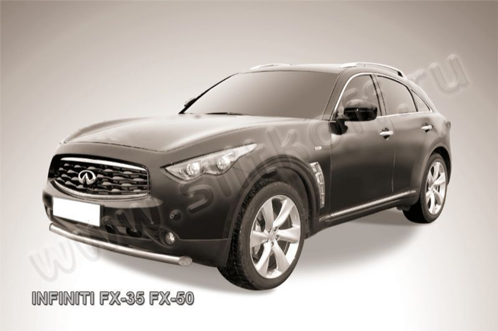 Защита переднего бампера (нержавейка) Infiniti FX-35 FX-50 (2008-2012) d76