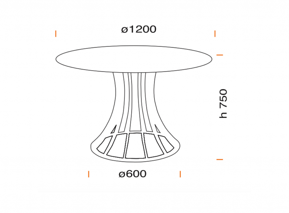 Стол ламинированный обеденный Papatya Onix Round