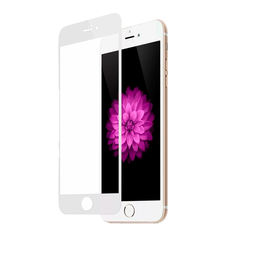 Защитное стекло 3D для Apple iPhone 7 Plus / 8 Plus, белая рамка