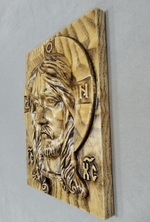 СПАС НЕРУКОТВОРНЫЙ. ИКОНА ИЗ МАССИВА ЯСЕНЯ.