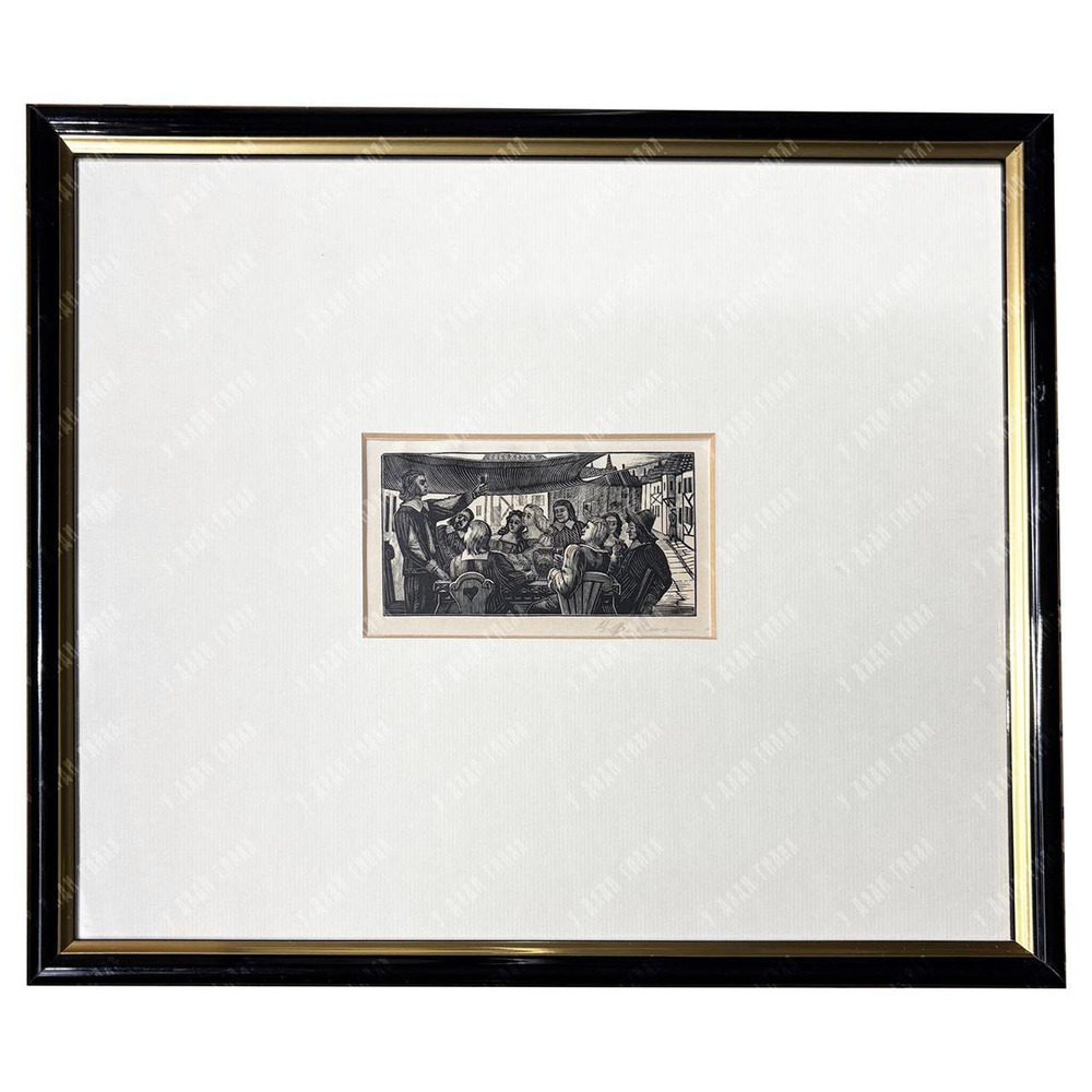 Фаворский В. А. Заставка к трагедии А. С. Пушкина «Пир во время чумы». Бумага, ксилография. 1948