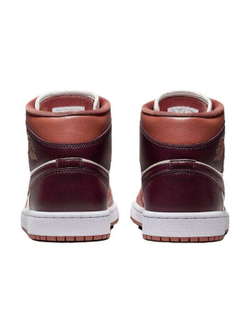 Кроссовки Jordan 1 Mid 'Dusty Peach Night Maroon' Women's