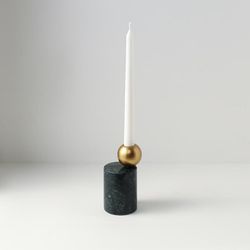 Подсвечник Aryl, 14 см, белый/зеленый