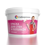 Водно-дисперсионная краска Сибирячка для стен и потолков